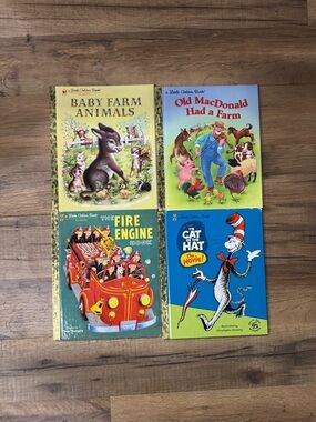 Little Golden Book Classic Set - Blue, Yellow, Red, Green Covers